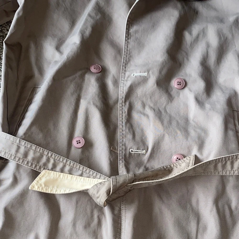 💙 Reversible Classic Beige Trench Coat/jacket with Belt H - Picture 2 of 4
